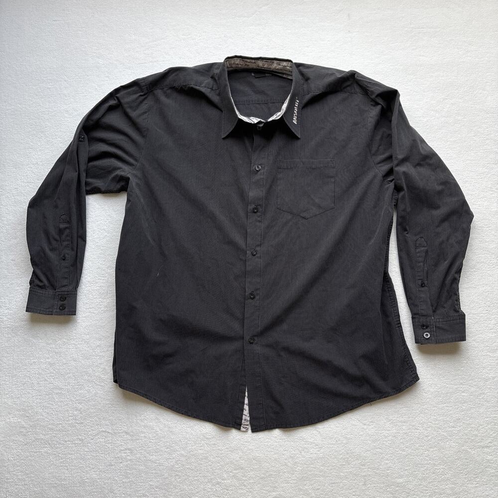 Absolut Vodka Mens XXL Shirt Embroidered‎ Sweden Black 100% Cotton Memorabilia